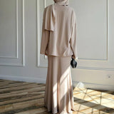 2025 New Middle East Wearing Women's Long-Sleeved Skirt Dress Fashion