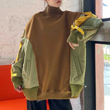 Autumn New Fashion Loose Long-Sleeved Coloring Clothes With Velvet Thick Casual Dress Women's