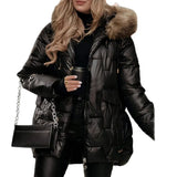 Thicker Pike Cotton Clothes Winter Warm Hood Can Be Detachable Large Wool Collar Long-Shaped Cotton Clothes