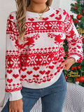 Shooting 2025 Autumn And Winter Christmas Deer Pattern Long-Sleeved Jacket Sweater Women's