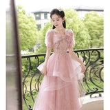 Pink Evening Dress Women's 2025 New Light Luxury Small High-End Senior Sensing Adult