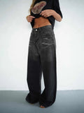 Street Style Low-Waist Gradient To Do Old Mop Jeans Women's Summer 2025 Trend With New