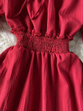 Slash Neck Midi Dress Women Sexy Off Shoulder Short Sleeve High Waist Ruffle Vestidos Female Summer 2023 New