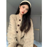 Lazy Wind Soft Glutinous Sweater Spring And Autumn Winter 2025 New High-End Blouse Knitted Thick Open-Shirt Coat