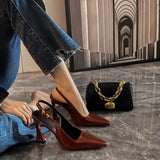Heel High-Heeled Women 2025 Korean Version Of The Pointed Niche Temperament Single Shoes Wearing Dating Fashion Shoes
