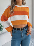 Shooting 2025 Autumn And Winter Casual Coloring Lantern Sleeves Exposed Umbilly Sweater Women's