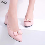 Women's Office Shoes,Soft Rubber Sole,High Heels,Mixed Colors,Pointed Toe,Slip On,Female Fashion