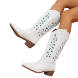 The Autumn And Winter Of 2025, The Children Of The New Embroidered Western Cowboy Boots Are Thick And The Xinjiang Grassland Wears Knight