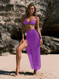 New Spice Girls Small Dresses Flower Beach Set Solid Bikini Three-Piece Vacation Swimsuit For