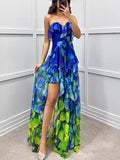 Women's New Party Mesh Yarn Tset Dress INS Casual Fashion Print
