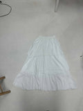 Holiday Style Solid Color Multi-Layer Irregular Low-Waist Large Swing A-Word Half-Body Skirt Long 2025 New