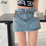 Mini Skirts Women Vintage Do Old Dating Vacation Summer Clothes Girls Teens Streetwear Korean Style High Waist Sexy
