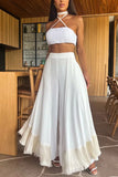 Women's Casual Flare-Up Trousers Tuxedo Elegant Commute Single-Piece Trousers Women