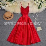 Zingj Gentle Wind Dress Goddess Seaside Resort Dress Ins Careful Machine Back Strap Waist