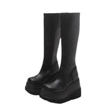 And Winter New Long-Sleet Women's Boots Wish Large-Size Thick-Bottomed Cake Round Head Martin Boots Women's Locomotive