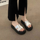 Women's New Round-Headed Beach Sandals In The Summer Of 2025 Fashion Drag Wearing Sandals