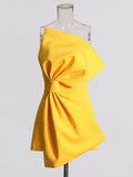 Temperament Sexy Famous Style Dress 2025 New Bow Design Waist Thin Thoracic Dress