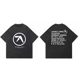 2025 New APHEX Front And Rear Printing T-Shirt Top With Casual Fashion Collar Short