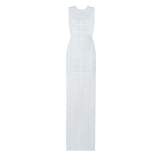 Spring And Summer New Features Medium And Long White Banded Evening Dress Dress Waist Thin Women's