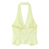 New Hanging Neck Vest Shirt 2010832 Double Folding Trousers