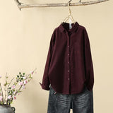 Women's Lint-Tuff Long-Sleeved Shirt Women's Cotton Comfortable Solid Shirt Women's Clothing In Autumn
