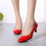 New Spring And Autumn Women's OL Professional Single Shoes Leather Shoes Round Head Low Fashion Women's Shoes