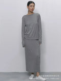Wind Loose Long Open Shirt Plus Short Half-Dress Suit Women's Sling Vest Short Skirt