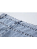 Women Washed Long Denim Skirt Vintage Fashion High Waist Skirt Streetwear Korean All-match Female Irregular A-line Jeans