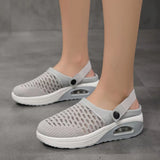 Flying Woven Bun Head Single Shoes Women Summer Half Drag Light Air Cushion After Mixing Sandals
