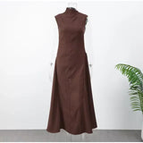 Women's Explosive High-Grade Metallic Buckle Symmetrical Wrinkleless Sleeveless
