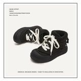 Shoes Winter Thick Soles Plus Velvet Outdoor Cotton Shoes Short Cylinders Snow Boots Men And Women The Same Black Martin