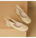 Women's Shoes 2025 New Bow Bow Korean Version Of The Sandals Round Head Low Women's Shoes Sandals Women's