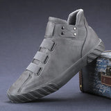Men's Shoes Autumn Men's Leather Shoes Trend Martin Boots Casually Help A Foot Pedal Winter Warm Cotton
