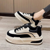 Small White Shoes Women 2025 Autumn New Casual Fashion Thick-Sed Loose Pastry Plate Shoes Trendy Round Head With