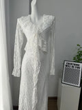 New Women's Elegant Temperament V-Neck Lace Lotus Side Banquet Ass Dress Dress