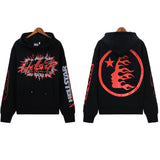 Printing Leisure Retro Tide Card Loose Hooded Sweaters For Men And