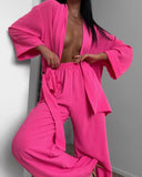 Women's Loose Comfortable Nine-Sleeve Trousers Pyjamas Two Sets Of Homewear