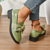 Card With Bright Leather Shoes In The Spring And Autumn Of 2025 New Bow Princess British Style Single