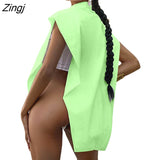 Female Shirt Fashion Sexy Solid Color Turn-Down Collar Sleeveless Tops 2023 Streetwear