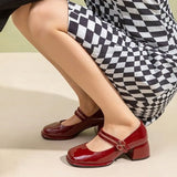 High-Heeled Mary Treasure Shoes 2025 Spring And Summer New Retro Thick Heel JK Single Shoes Fairy Fashion High