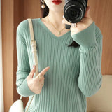 Zingj Sweater Female 2023 Spring And Autumn Knit Bottom Shirt Fashion Slim Long Sleeve Skin-Friendly Soft Bottom Top-Outfit