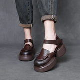 Cow Skin Retro Baotou Thick-Soled Roman Sandals Women's 2025 Summer New Commute Comfortable Casual Women's