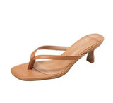 Clip Toe Sandals Women Flip-Flops High Heel Pins Outside Wearing Fashion Slippers Outside The Cool Drag