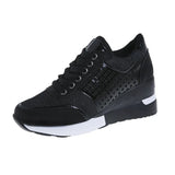 2025 New Ins Tide Large-Size Slope And Mesh Sneakers Women Cross-Lace Casual Single