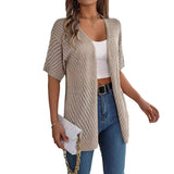 Shooting Summer New Summer Hollow Short-Sleeved Knitted Cardigan Holiday Sunscreen Shirt Women's
