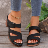 Women 2025 Hollowed-In-Broken Heel Large Women's Shoes Thick Soles Casual Type Cool Slippers