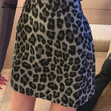 Women Leopard College Mini Retro Vintage All-match Popular Chic Party Classy Teenagers Mujer Autumn New BF Sexy Lady