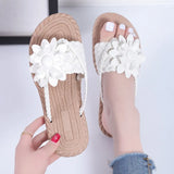 Women's 2025 Summer Flower Slippers Home Outdoor Drag Bathroom Cold Drag Beach