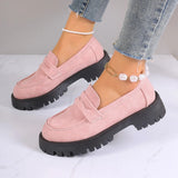 Spring And Autumn New Lof Shoes Pine Cake Thick Sole Foot Casual Single Shoes British Wind Coarse Fashion Women's