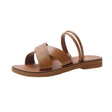 Drag Women Wear Cold Drag Summer New Korean Version Of Thick-Soled Cross Two Wearing Sandals Students Leisure Beach Shoes Women